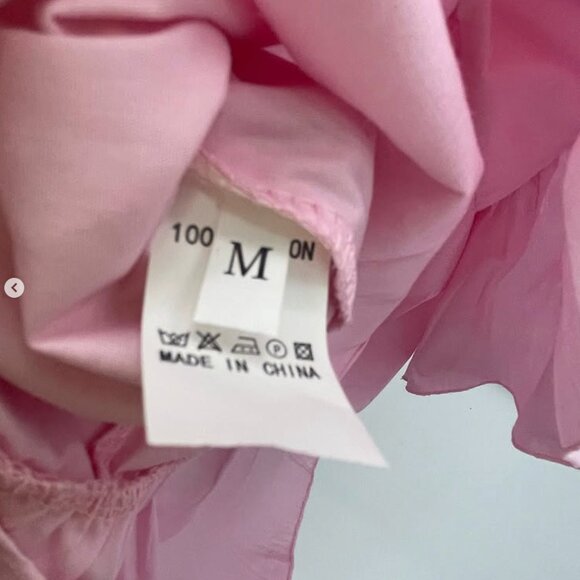 Pink Cotton Ruffle Shirt - Picture 2 of 4